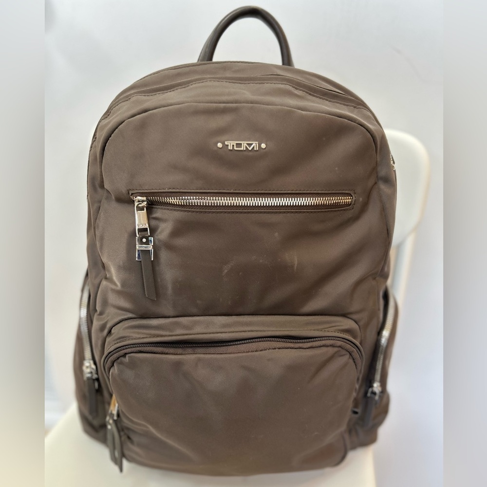 Tumi Voyager Carson Women’s Backpack in Mink Brown with Laptop Sleeve